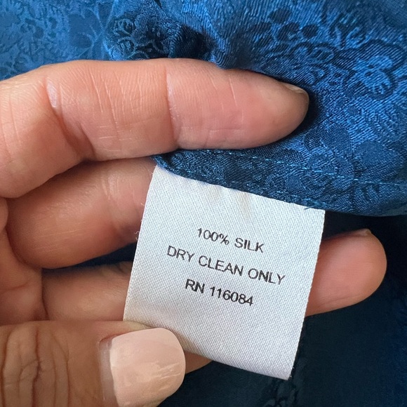 Jovovich-Hawk silk royal blue dress- Beautifully Made! 100% SILK - Picture 15 of 15